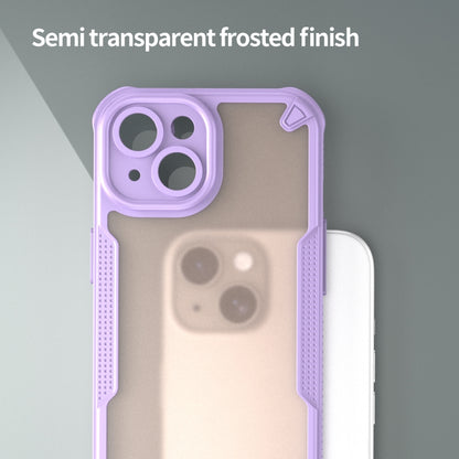 For iPhone 15 Plus Armor Glaze PC Hybrid TPU Phone Case(Purple) by buy2fix