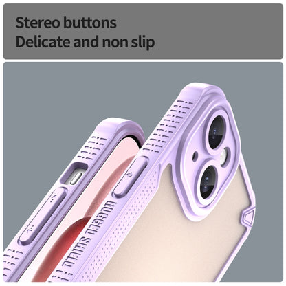 For iPhone 15 Plus Armor Glaze PC Hybrid TPU Phone Case(Purple) by buy2fix