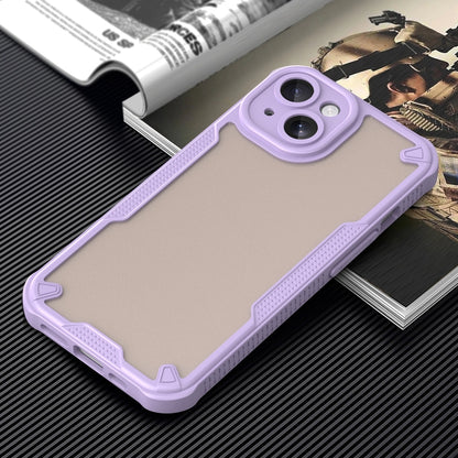 For iPhone 15 Plus Armor Glaze PC Hybrid TPU Phone Case(Purple) by buy2fix