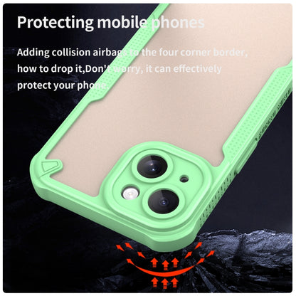 For iPhone 15 Armor Glaze PC Hybrid TPU Phone Case(Green) by buy2fix