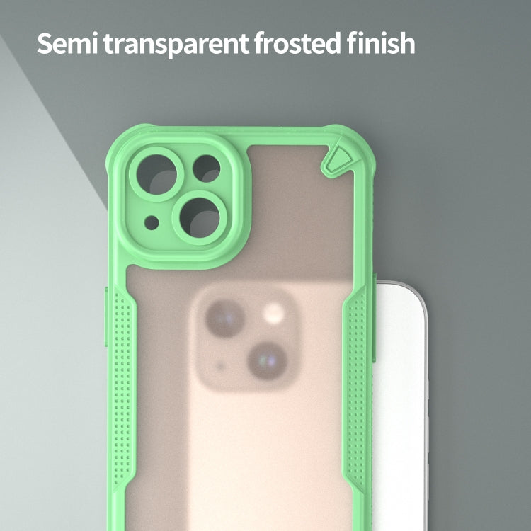 For iPhone 14 Armor Glaze PC Hybrid TPU Phone Case(Green) by buy2fix