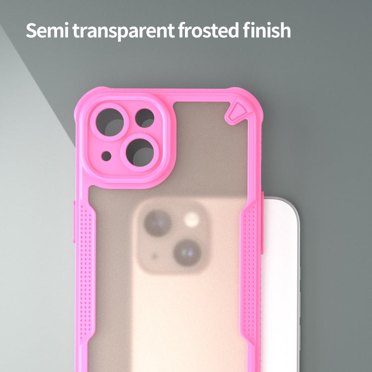 For iPhone 14 Plus Armor Glaze PC Hybrid TPU Phone Case(Pink) by buy2fix