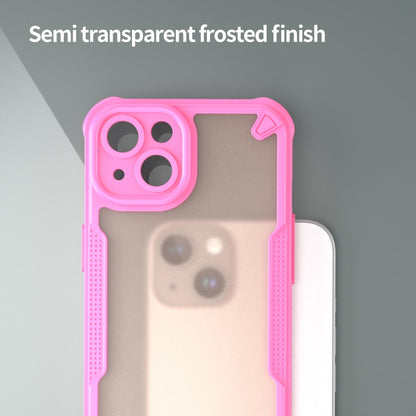 For iPhone 14 Plus Armor Glaze PC Hybrid TPU Phone Case(Pink) by buy2fix
