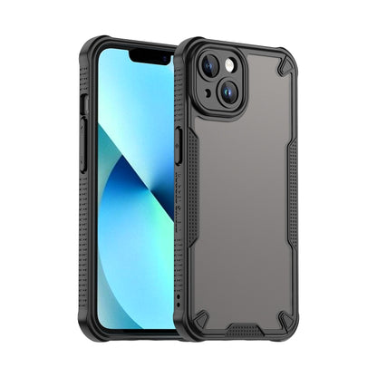 For iPhone 14 Plus Armor Glaze PC Hybrid TPU Phone Case(Black) by buy2fix