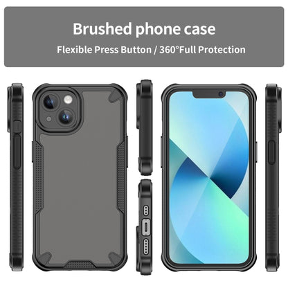 For iPhone 14 Plus Armor Glaze PC Hybrid TPU Phone Case(Black) by buy2fix