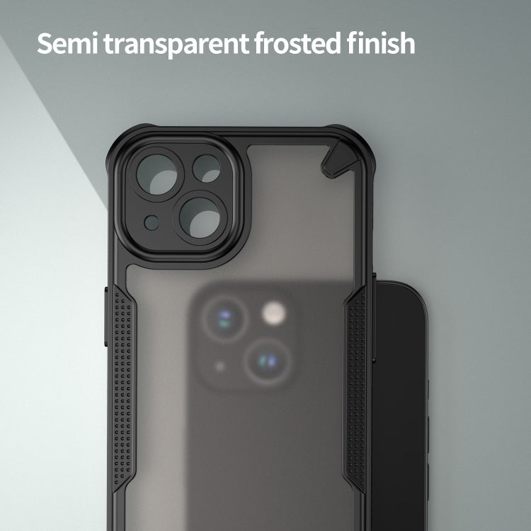 For iPhone 14 Plus Armor Glaze PC Hybrid TPU Phone Case(Black) by buy2fix