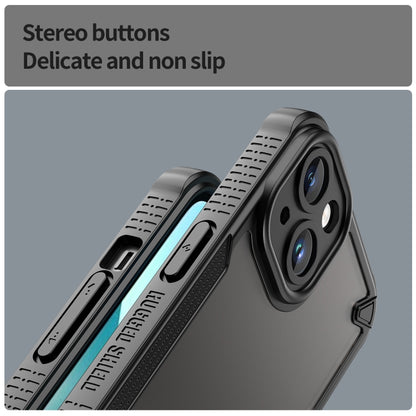 For iPhone 14 Plus Armor Glaze PC Hybrid TPU Phone Case(Black) by buy2fix