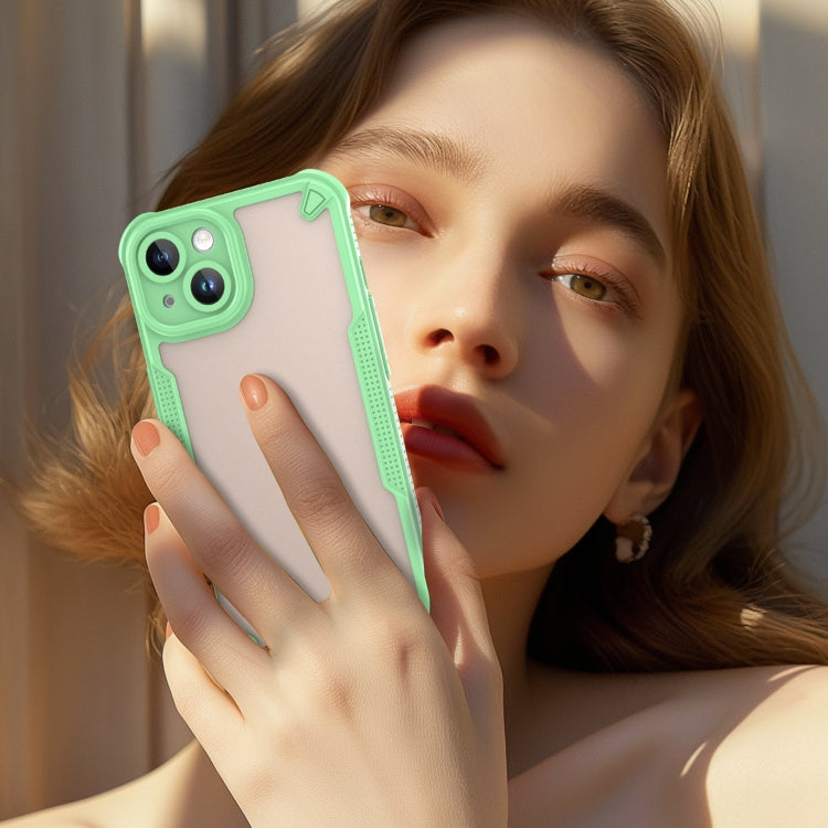 For iPhone 14 Plus Armor Glaze PC Hybrid TPU Phone Case(Green) by buy2fix