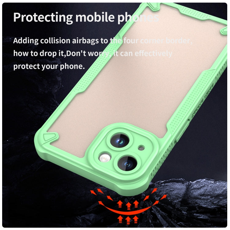 For iPhone 14 Plus Armor Glaze PC Hybrid TPU Phone Case(Green) by buy2fix