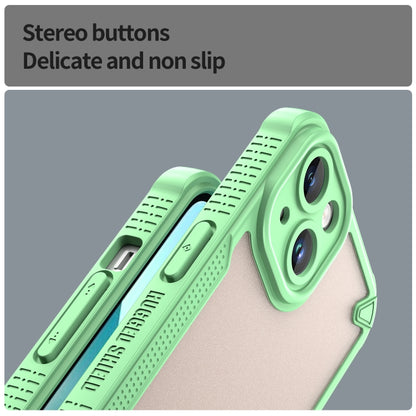 For iPhone 14 Plus Armor Glaze PC Hybrid TPU Phone Case(Green) by buy2fix