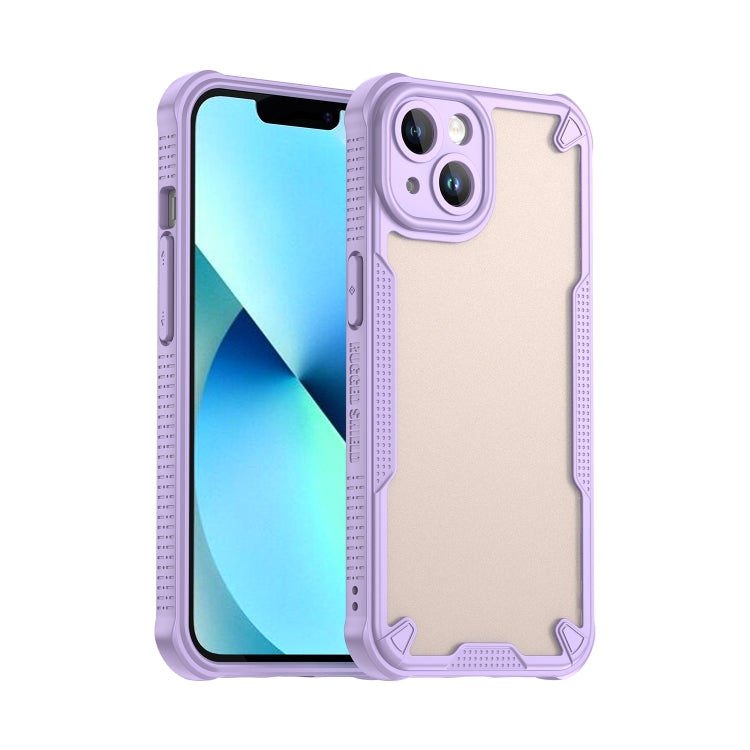 For iPhone 14 Plus Armor Glaze PC Hybrid TPU Phone Case(Purple) by buy2fix
