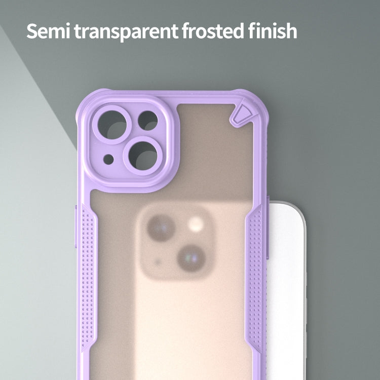 For iPhone 14 Plus Armor Glaze PC Hybrid TPU Phone Case(Purple) by buy2fix