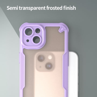 For iPhone 14 Plus Armor Glaze PC Hybrid TPU Phone Case(Purple) by buy2fix