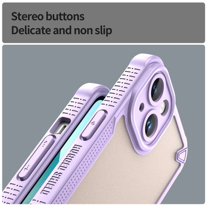 For iPhone 14 Plus Armor Glaze PC Hybrid TPU Phone Case(Purple) by buy2fix