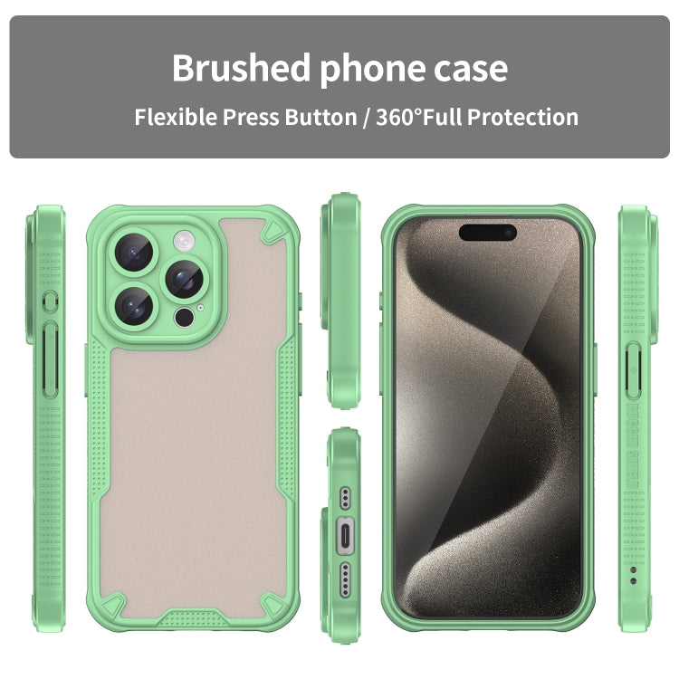 For iPhone 14 Pro Armor Glaze PC Hybrid TPU Phone Case(Green) by buy2fix