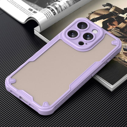 For iPhone 14 Pro Armor Glaze PC Hybrid TPU Phone Case(Purple) by buy2fix