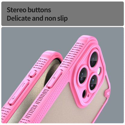 For iPhone 14 Pro Max Armor Glaze PC Hybrid TPU Phone Case(Pink) by buy2fix