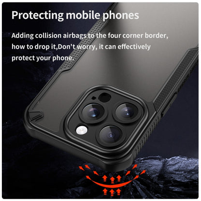 For iPhone 14 Pro Max Armor Glaze PC Hybrid TPU Phone Case(Black) by buy2fix