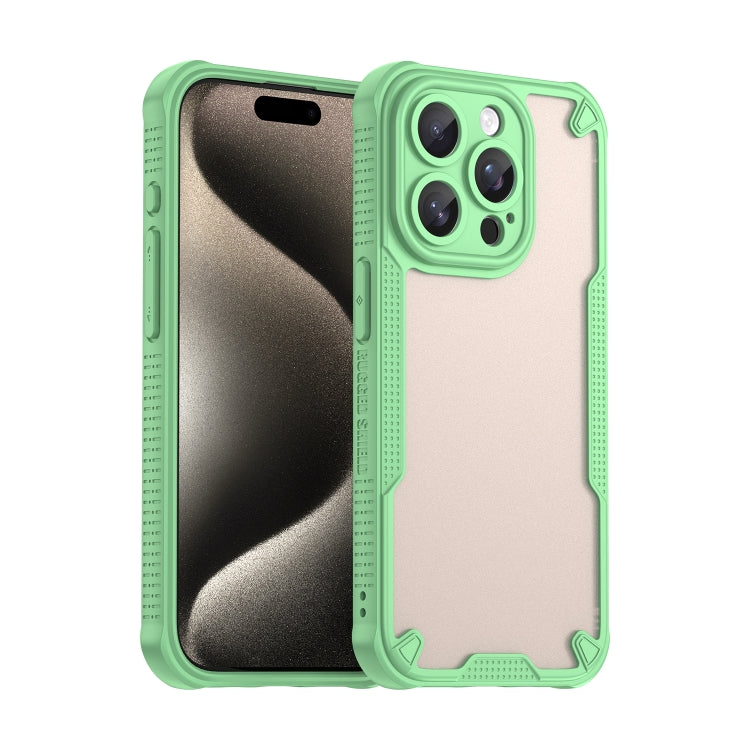 For iPhone 14 Pro Max Armor Glaze PC Hybrid TPU Phone Case(Green) by buy2fix
