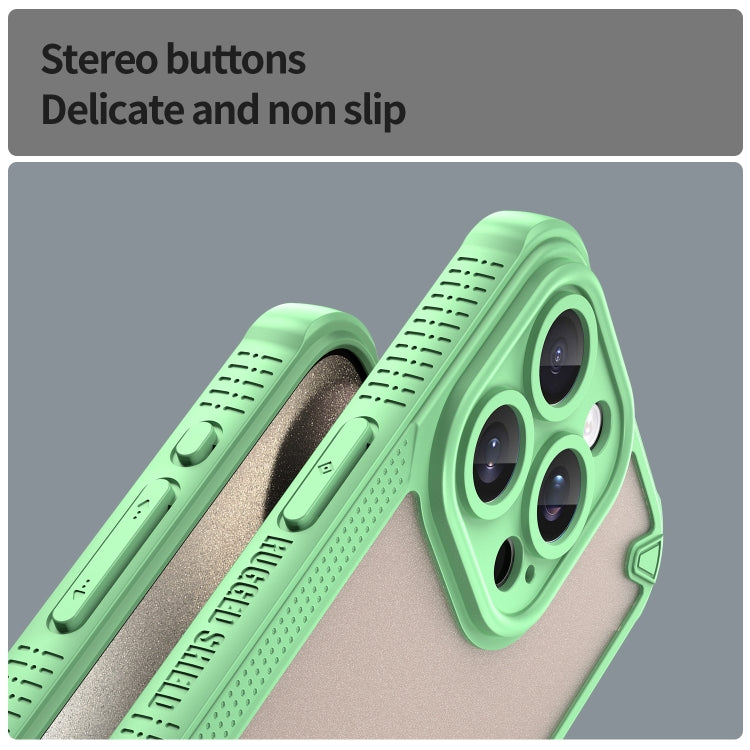 For iPhone 14 Pro Max Armor Glaze PC Hybrid TPU Phone Case(Green) by buy2fix