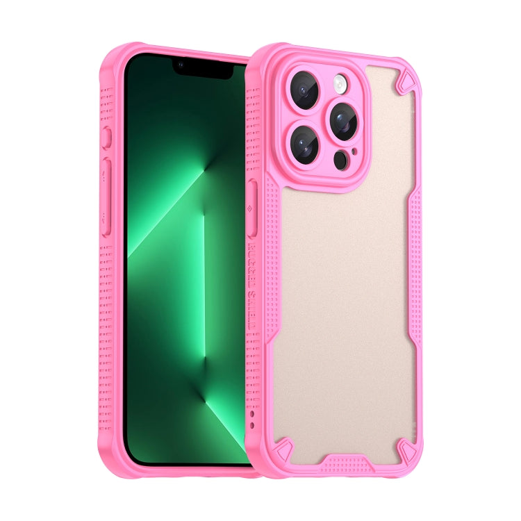 For iPhone 13 Pro Max Armor Glaze PC Hybrid TPU Phone Case(Pink) by buy2fix