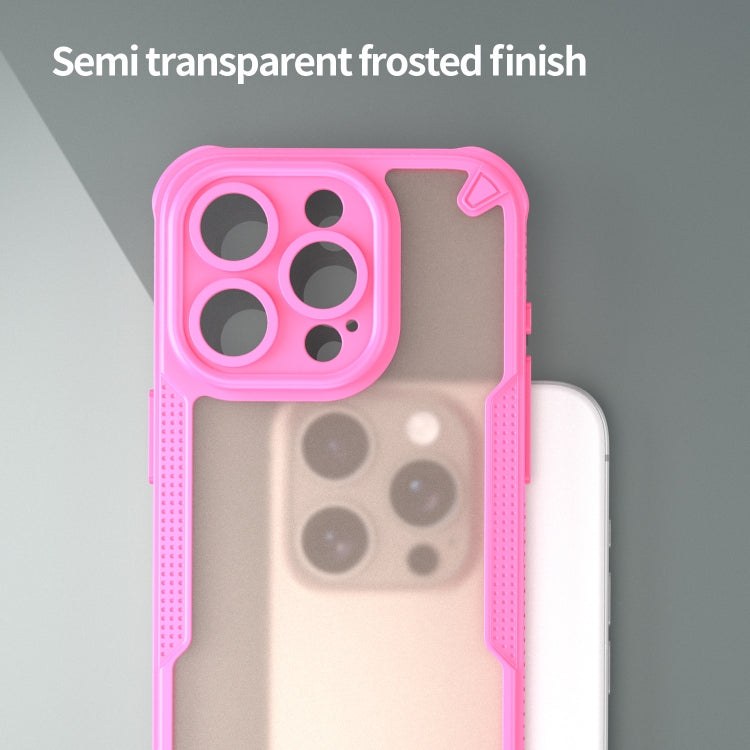 For iPhone 13 Pro Max Armor Glaze PC Hybrid TPU Phone Case(Pink) by buy2fix