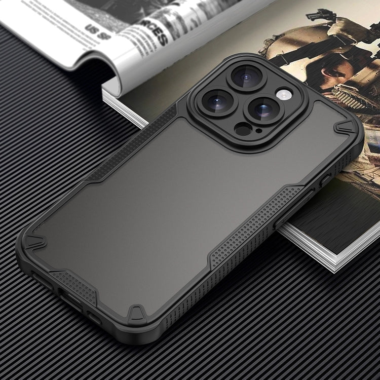 For iPhone 13 Pro Max Armor Glaze PC Hybrid TPU Phone Case(Black) by buy2fix