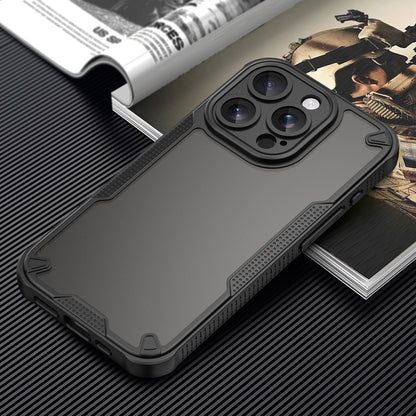 For iPhone 13 Pro Max Armor Glaze PC Hybrid TPU Phone Case(Black) by buy2fix