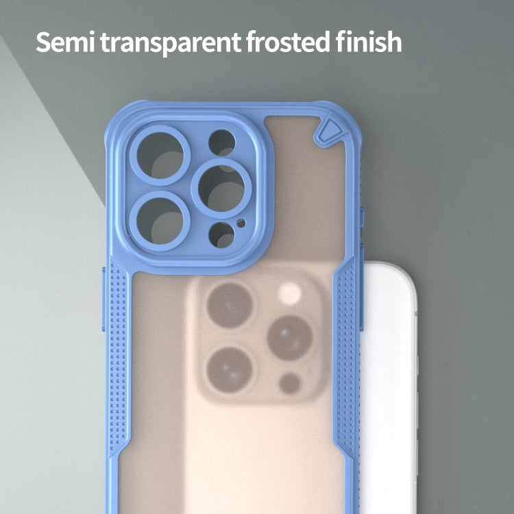 For iPhone 13 Pro Max Armor Glaze PC Hybrid TPU Phone Case(Blue) by buy2fix