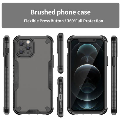 For iPhone 12 Pro Max Armor Glaze PC Hybrid TPU Phone Case(Black) by buy2fix