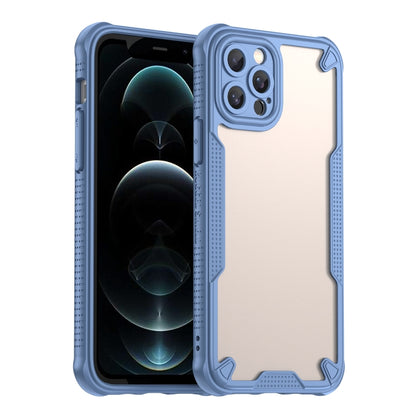 For iPhone 12 Pro Max Armor Glaze PC Hybrid TPU Phone Case(Blue) by buy2fix