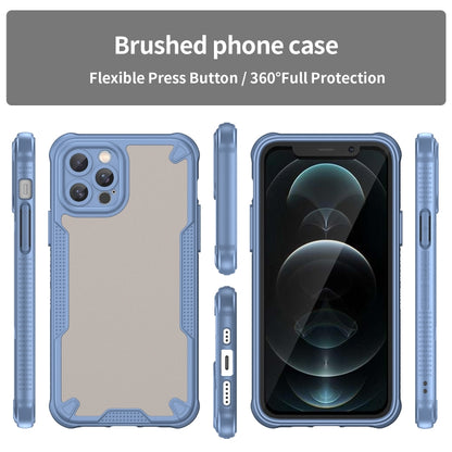 For iPhone 12 Pro Max Armor Glaze PC Hybrid TPU Phone Case(Blue) by buy2fix
