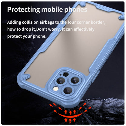 For iPhone 12 Pro Max Armor Glaze PC Hybrid TPU Phone Case(Blue) by buy2fix