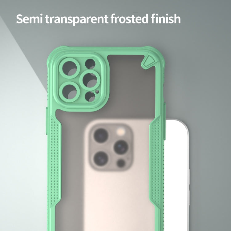 For iPhone 12 Pro Max Armor Glaze PC Hybrid TPU Phone Case(Green) by buy2fix