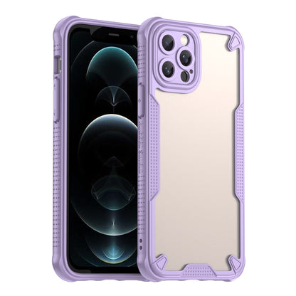 For iPhone 12 Pro Max Armor Glaze PC Hybrid TPU Phone Case(Purple) by buy2fix