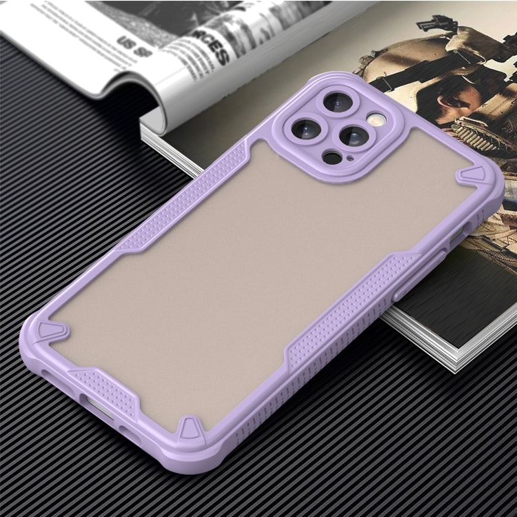 For iPhone 12 Pro Max Armor Glaze PC Hybrid TPU Phone Case(Purple) by buy2fix