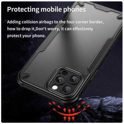 For iPhone 12 Pro Armor Glaze PC Hybrid TPU Phone Case(Black) by buy2fix