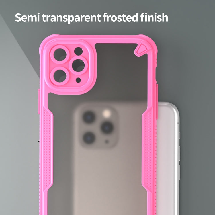 For iPhone 11 Pro Armor Glaze PC Hybrid TPU Phone Case(Pink) by buy2fix