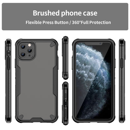 For iPhone 11 Pro Armor Glaze PC Hybrid TPU Phone Case(Black) by buy2fix