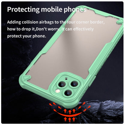 For iPhone 11 Pro Armor Glaze PC Hybrid TPU Phone Case(Green) by buy2fix