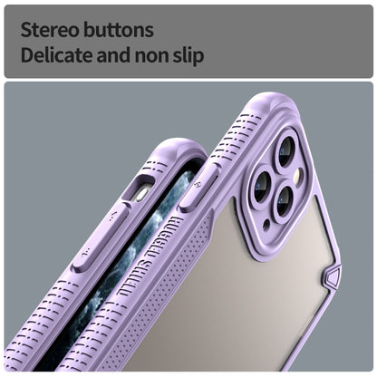 For iPhone 11 Pro Armor Glaze PC Hybrid TPU Phone Case(Purple) by buy2fix