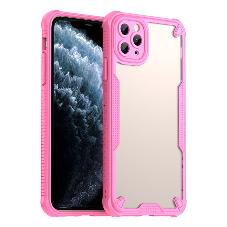 For iPhone 11 Pro Max Armor Glaze PC Hybrid TPU Phone Case(Pink) by buy2fix