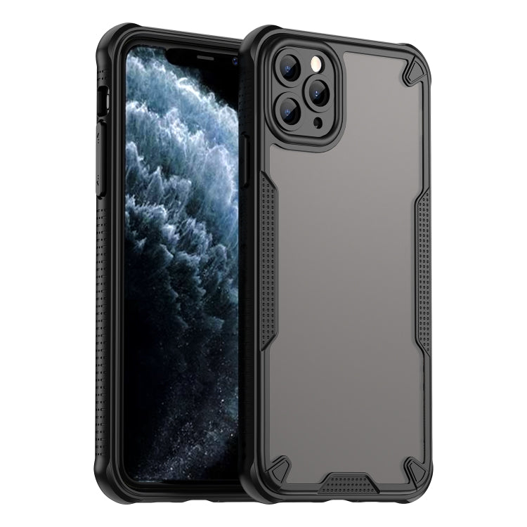 For iPhone 11 Pro Max Armor Glaze PC Hybrid TPU Phone Case(Black) by buy2fix