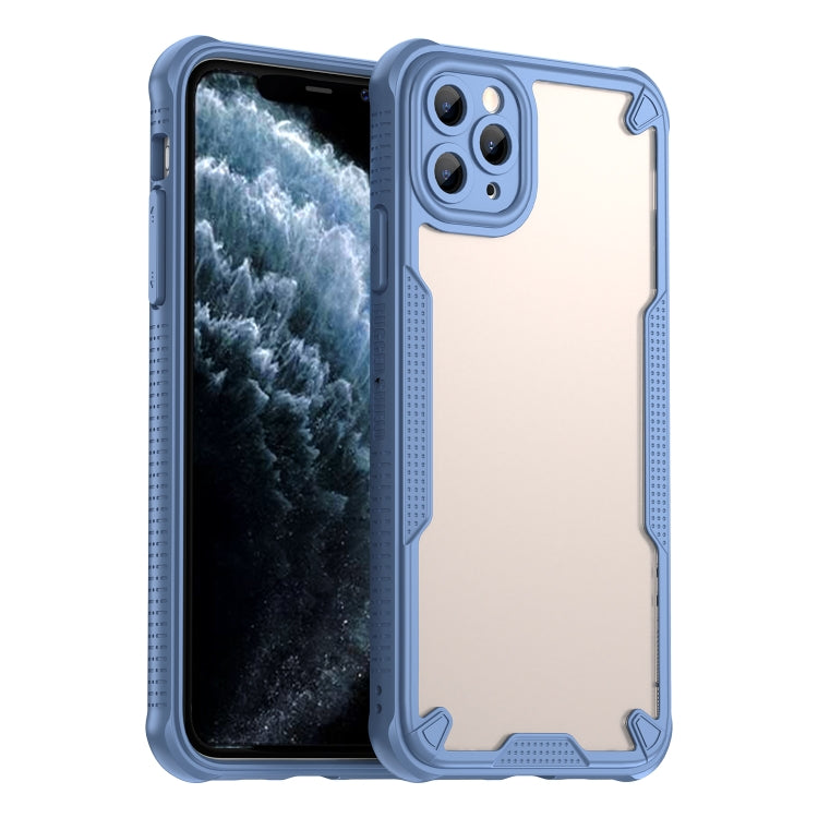 For iPhone 11 Pro Max Armor Glaze PC Hybrid TPU Phone Case(Blue) by buy2fix