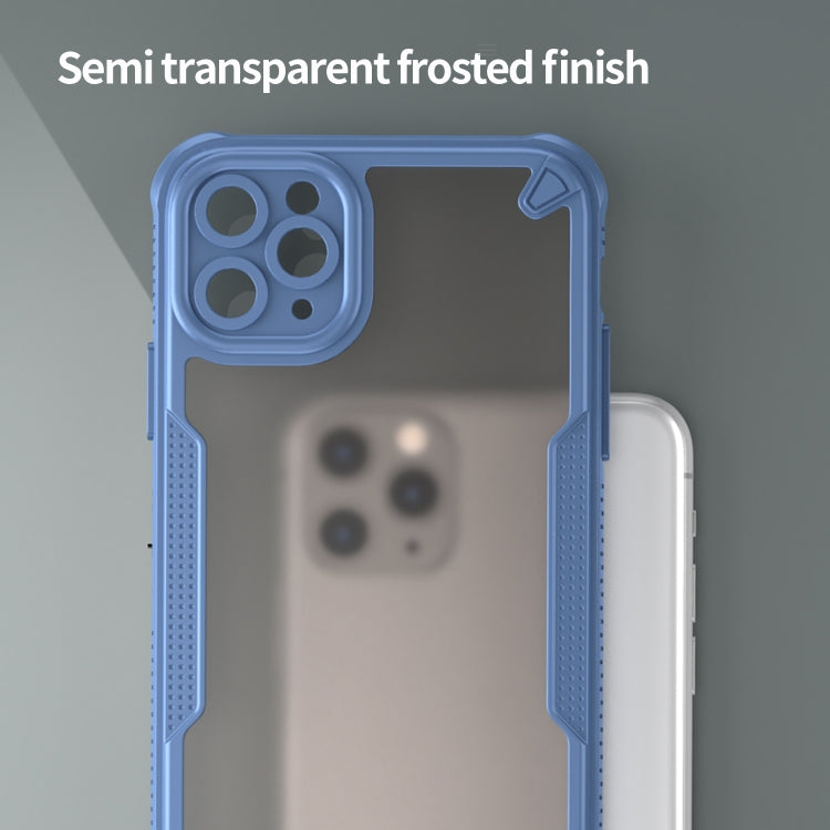 For iPhone 11 Pro Max Armor Glaze PC Hybrid TPU Phone Case(Blue) by buy2fix