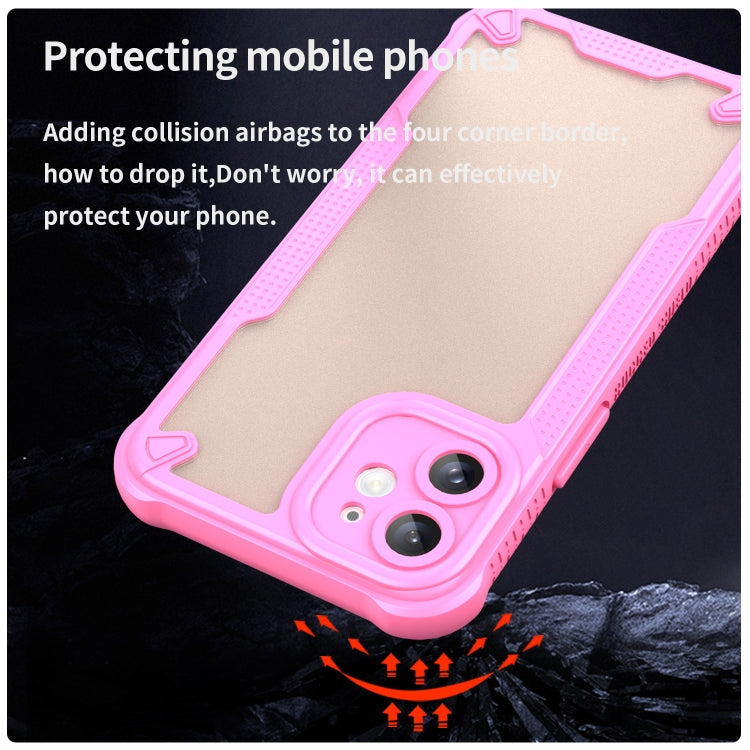 For iPhone 11 Armor Glaze PC Hybrid TPU Phone Case(Pink) by buy2fix