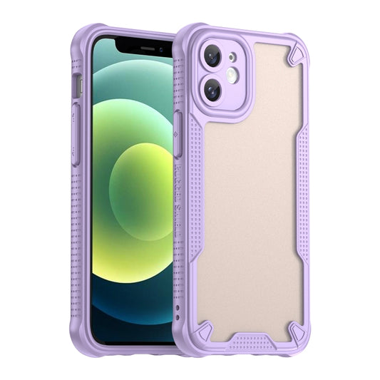 For iPhone 11 Armor Glaze PC Hybrid TPU Phone Case(Purple) by buy2fix