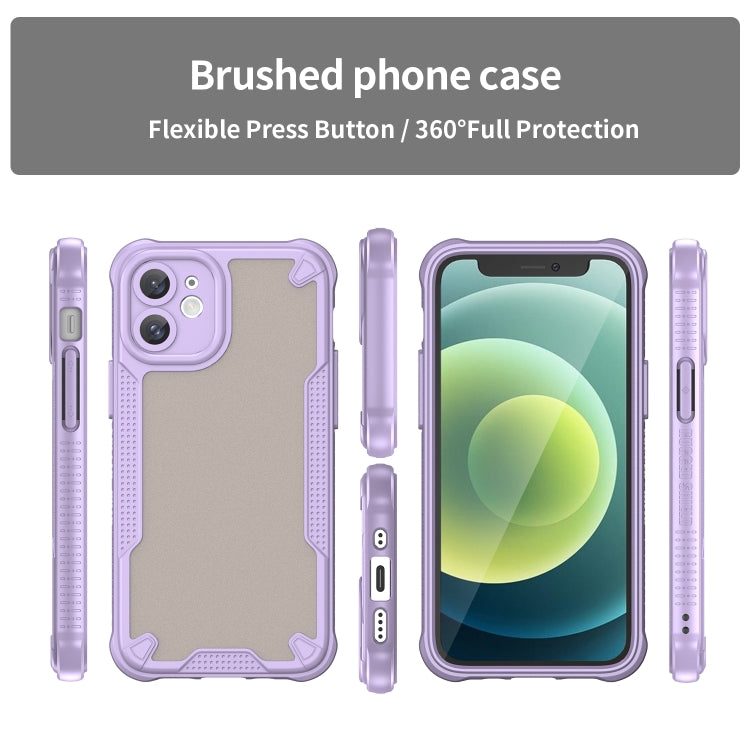 For iPhone 11 Armor Glaze PC Hybrid TPU Phone Case(Purple) by buy2fix