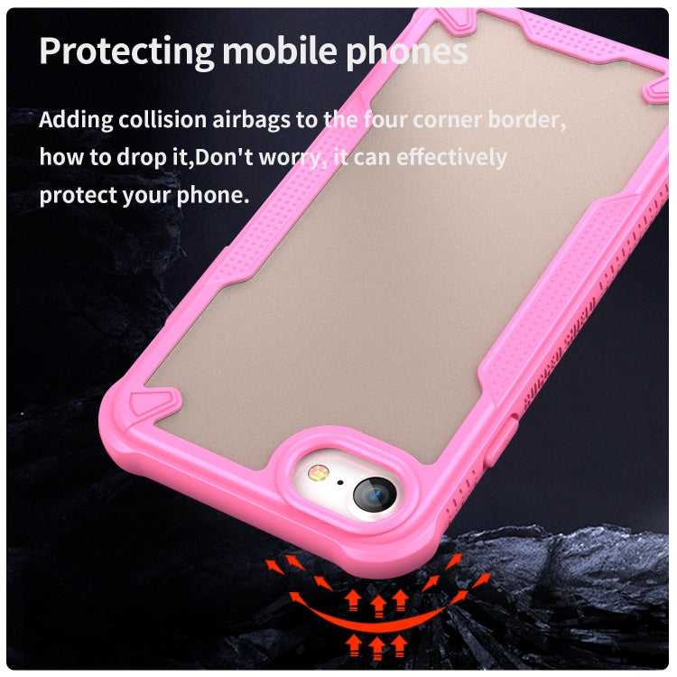 For iPhone 7 Armor Glaze PC Hybrid TPU Phone Case(Pink) by buy2fix