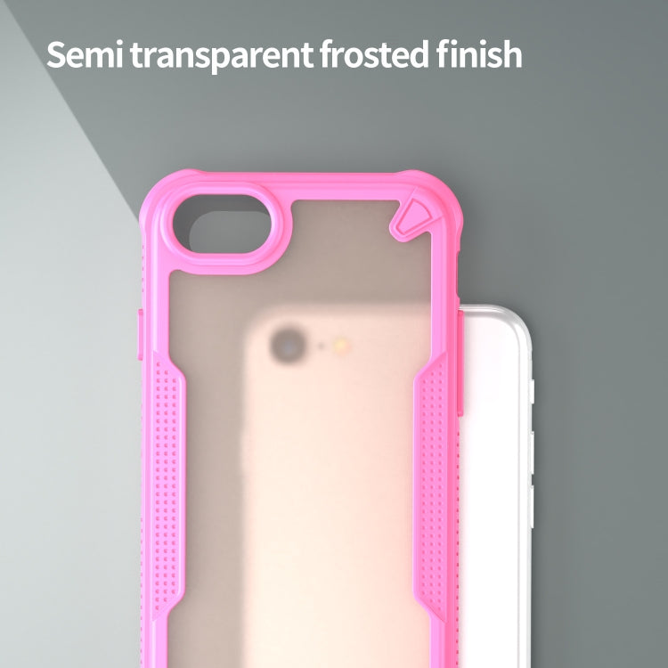 For iPhone 7 Armor Glaze PC Hybrid TPU Phone Case(Pink) by buy2fix